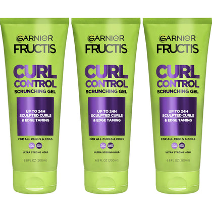 Garnier Fructis Curl Control Scrunching Gel 3-Pack front view