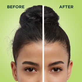 Garnier Fructis Frizz Tamer Wand on a bathroom shelf