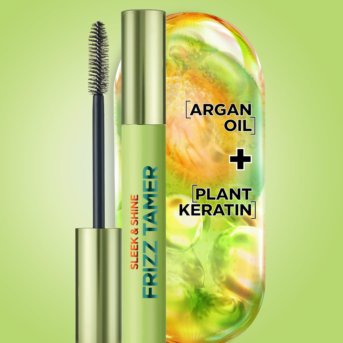 Garnier Fructis Frizz Tamer Wand on a table with hair products