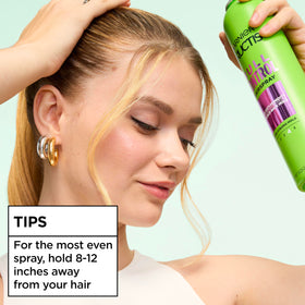 Garnier Fructis Full Control Hairspray showing usage instructions