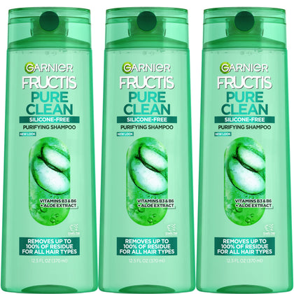 Garnier Fructis Pure Clean Shampoo 12.5 Fl Oz front view