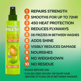 Garnier Fructis Sleek & Shine 10-in-1 Leave In Conditioner Spray back view