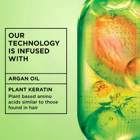 Garnier Fructis Sleek & Shine Leave-In Conditioner Cream application on hair