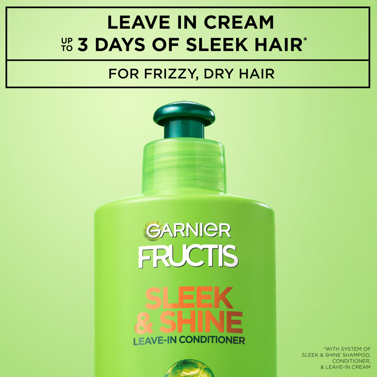 Garnier Fructis Sleek & Shine Leave-In Conditioner Cream back view