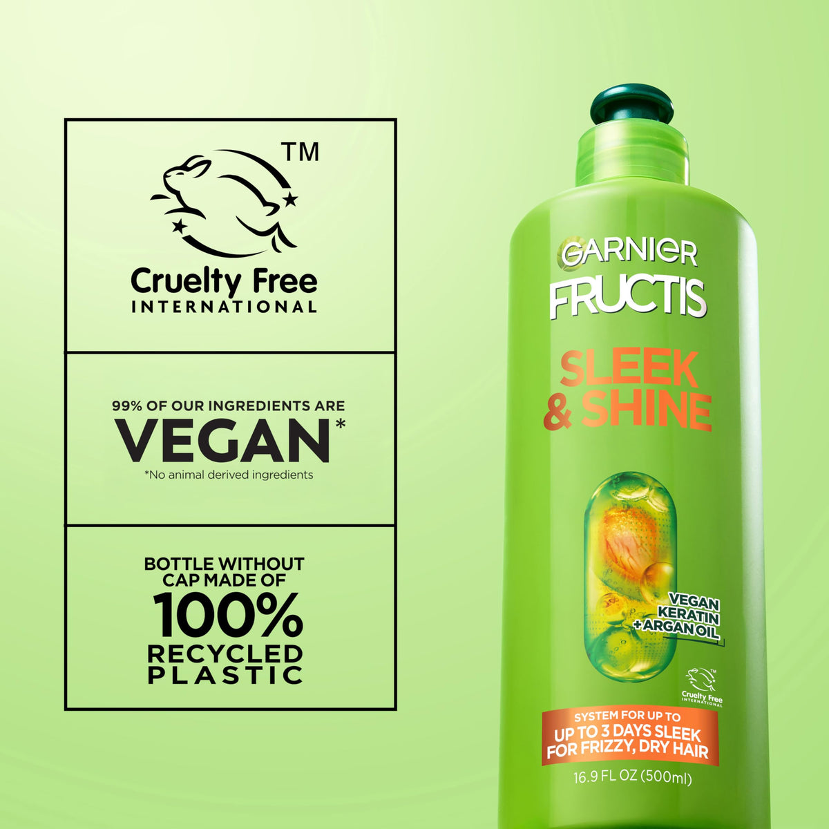 Garnier Fructis Sleek & Shine Leave-In Conditioner Cream lifestyle scene