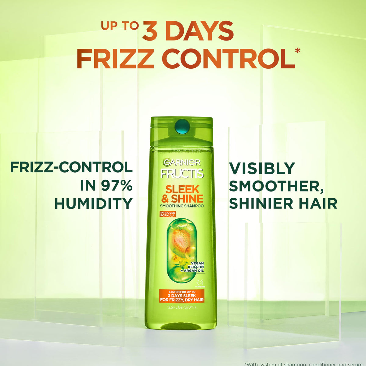 Garnier Fructis Sleek & Shine Shampoo and Conditioner set packaging