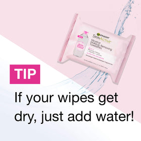Garnier Micellar Facial Cleanser Wipes packaging side view