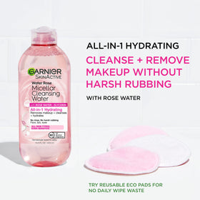 Garnier Micellar Water 400ml back view showing ingredients