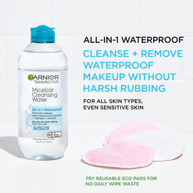 Garnier Micellar Water 400ml back view with ingredient list