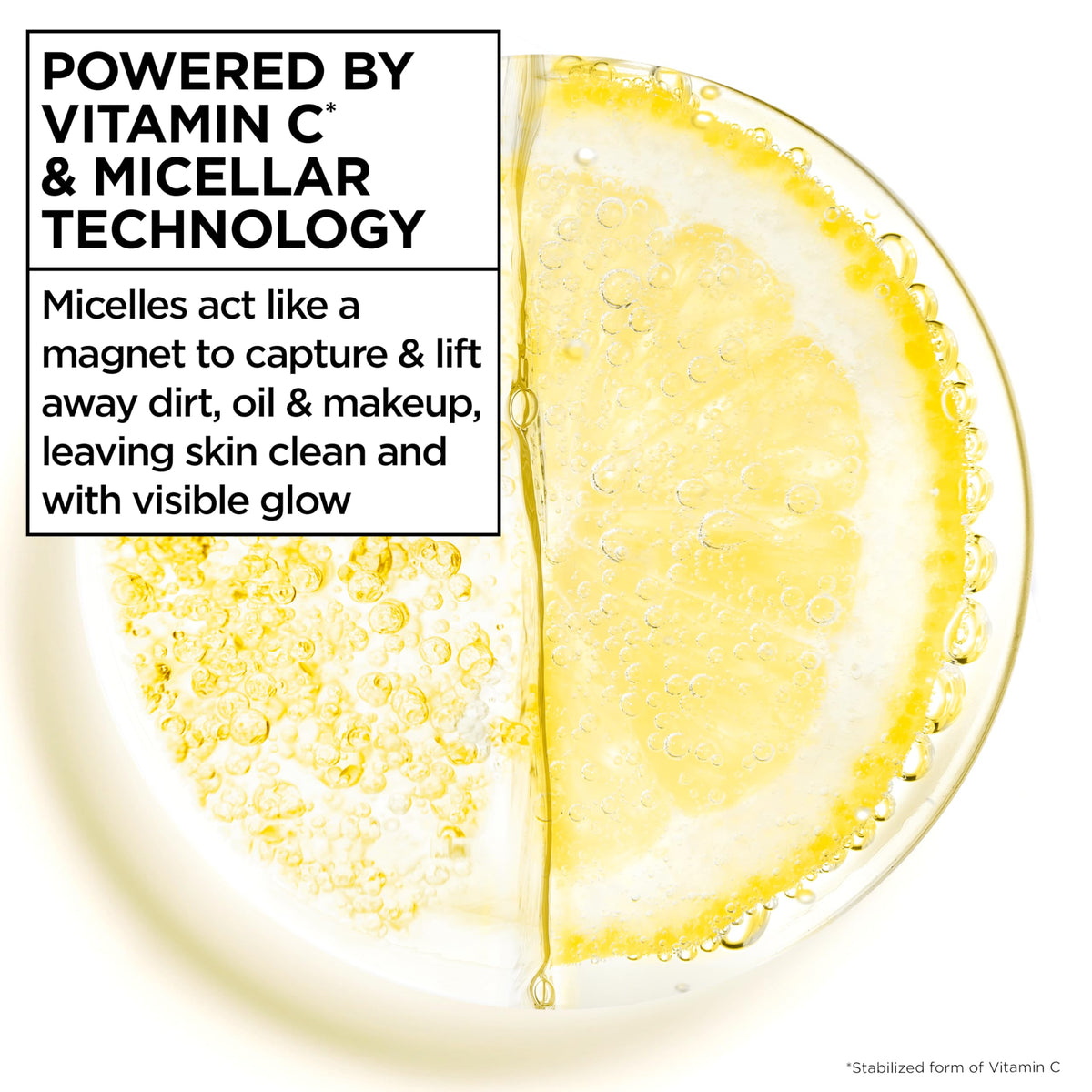 Garnier Micellar Water cap open showing the spout