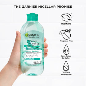 Garnier Micellar Water with Hyaluronic Acid 400ml lifestyle scene