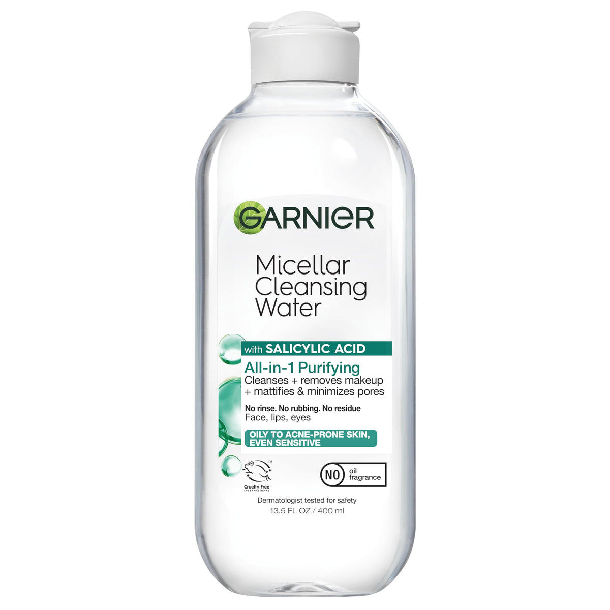 Garnier Micellar Water with Salicylic Acid 13.5 Fl Oz front view