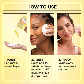 Garnier Micellar Water with Vitamin C alongside skincare products