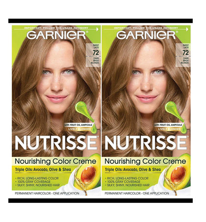 Garnier Nutrisse Hair Colour 72 Dark Beige Blonde packaging front view