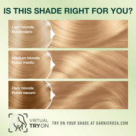 Garnier Nutrisse hair colour before and after comparison