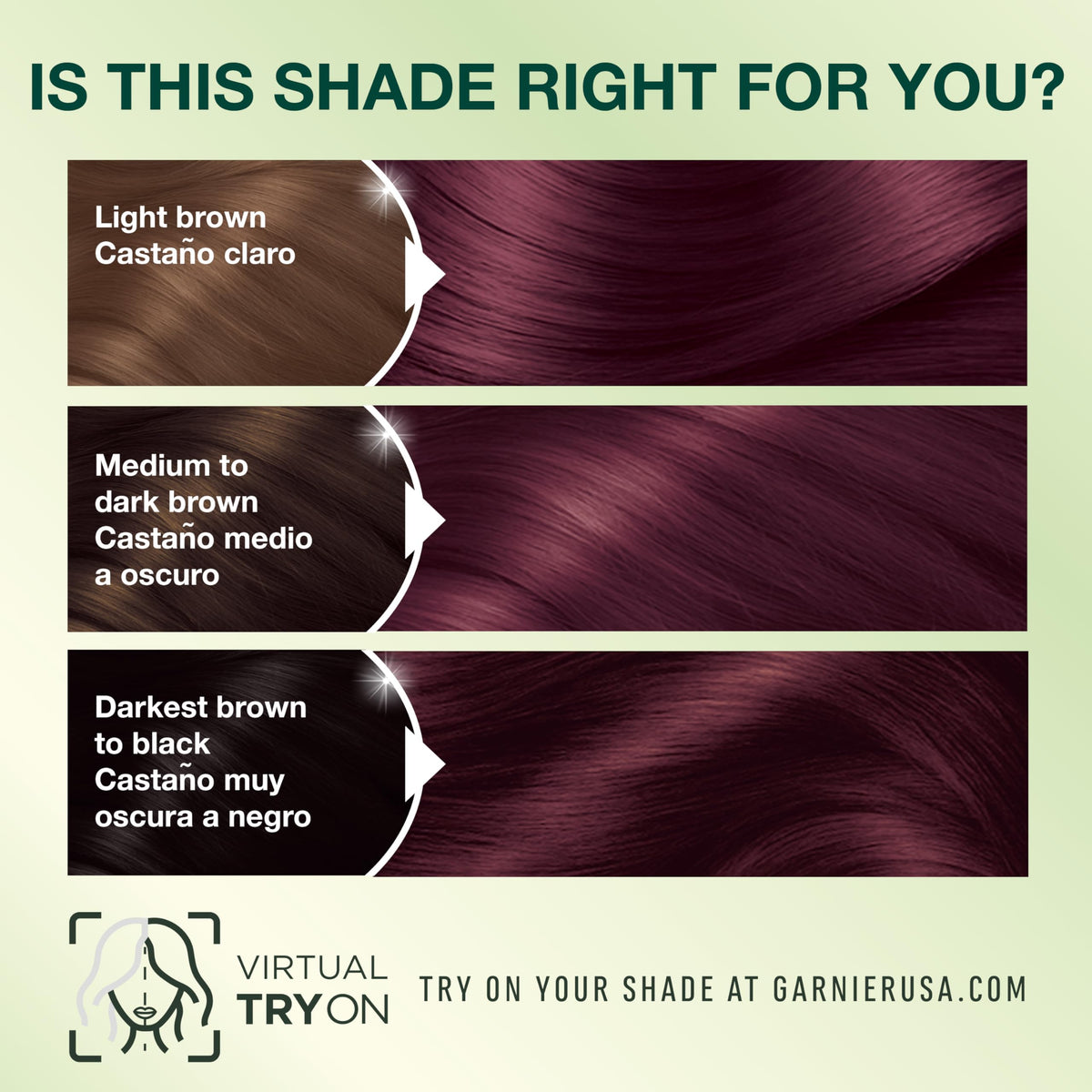 Garnier Nutrisse hair colour results comparison before and after