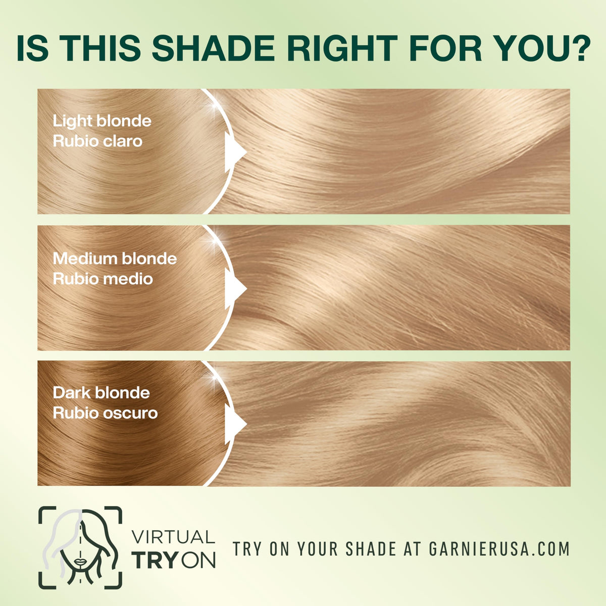 Garnier Nutrisse hair colour results on hair strands