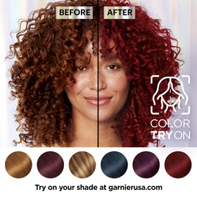 Garnier Nutrisse hair dye ingredients list on packaging