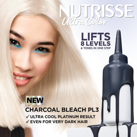 Garnier Nutrisse Ultra Color Hair Dye PL3 Ultra Cool Platinum oil ampoule close-up