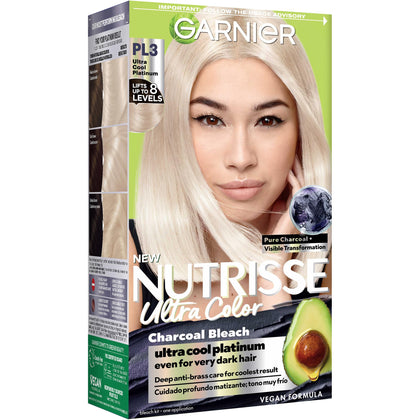 Garnier Nutrisse Ultra Color Hair Dye PL3 Ultra Cool Platinum packaging front view
