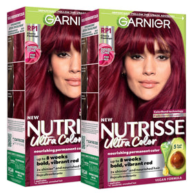 Garnier Nutrisse Ultra Color Hair Dye RP1 Dark Intense Pink Red front view