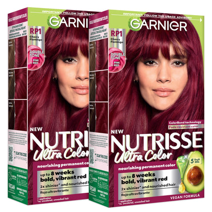 Garnier Nutrisse Ultra Color Hair Dye RP1 Dark Intense Pink Red front view