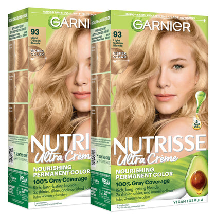Garnier Nutrisse Ultra Crème Hair Color 93 Light Golden Blonde front view