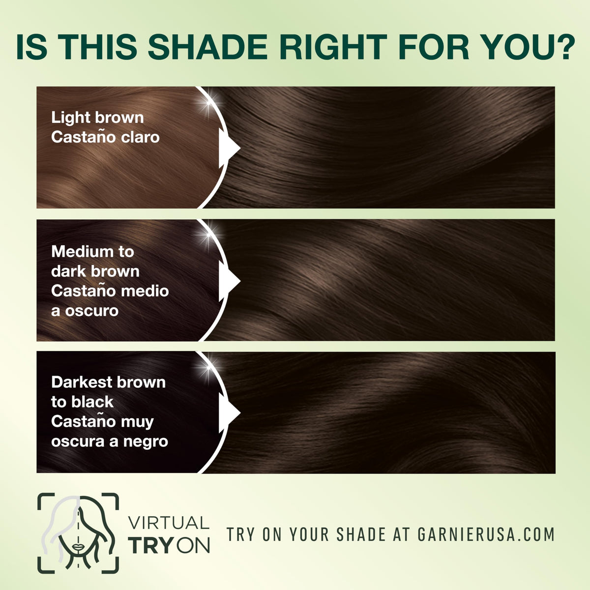 Garnier Nutrisse Ultra Crème Hair Color shade card display