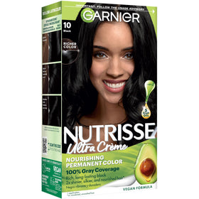 Garnier Nutrisse Ultra Crème Hair Colour 10 Black front view