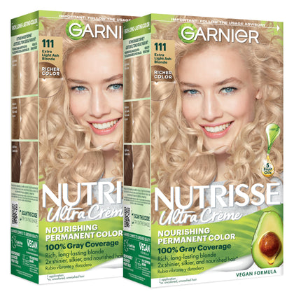 Garnier Nutrisse Ultra Crème Hair Colour 111 Extra-Light Ash Blonde front view