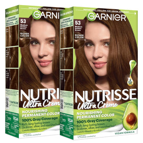 Garnier Nutrisse Ultra Crème Hair Colour 53 Medium Golden Brown front view