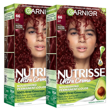 Garnier Nutrisse Ultra Crème Hair Colour 66 True Red packaging front view
