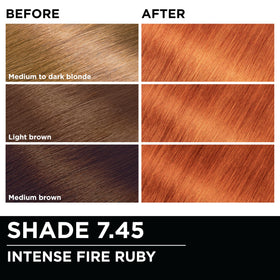 Garnier Olia Hair Colour 7.45 Intense Fire Ruby after-colour conditioner