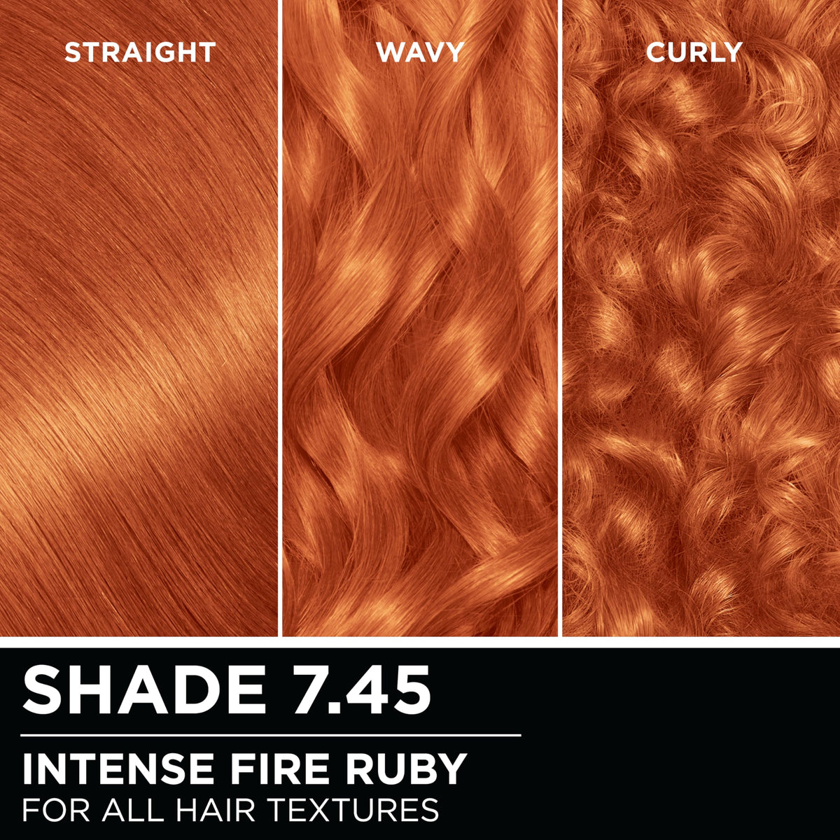 Garnier Olia Hair Colour 7.45 Intense Fire Ruby gloves included