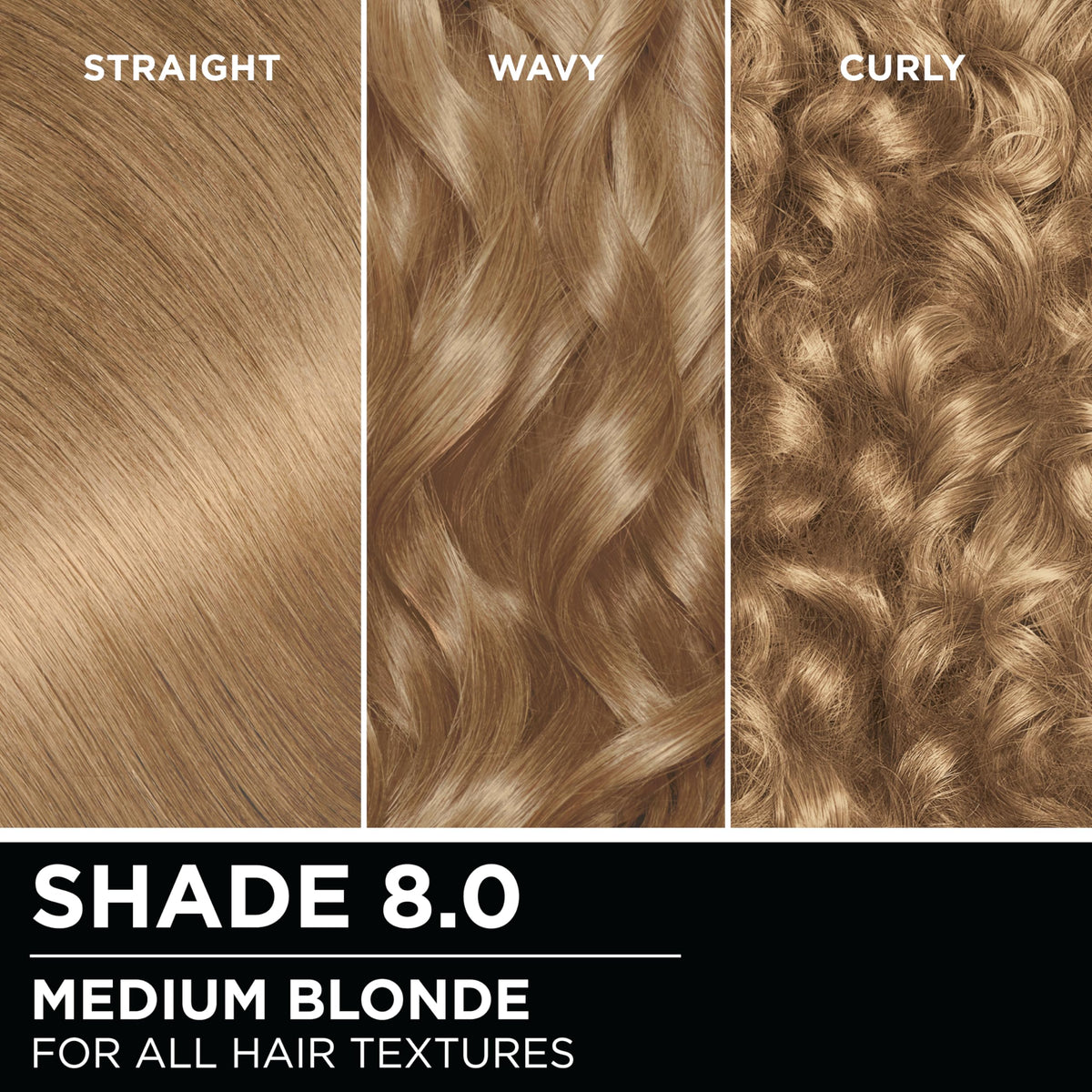 Garnier Olia Hair Colour 8.0 Medium Blonde gloves and instruction sheet