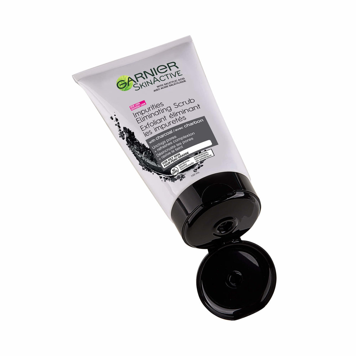 Garnier SkinActive Charcoal Scrub application on skin