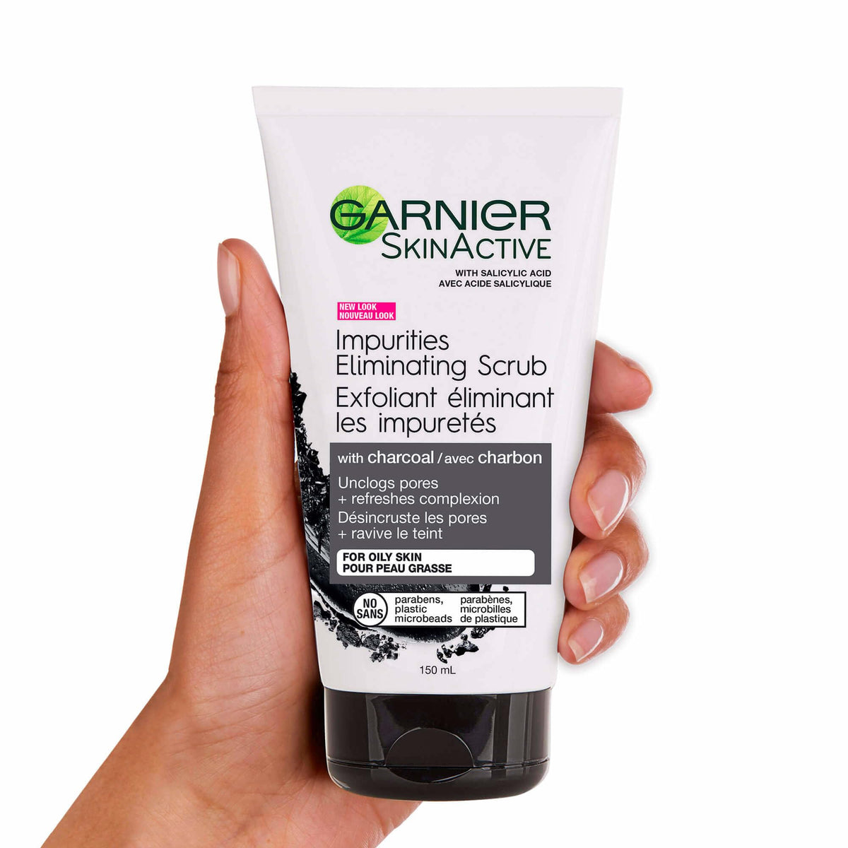 Garnier SkinActive Charcoal Scrub texture close-up