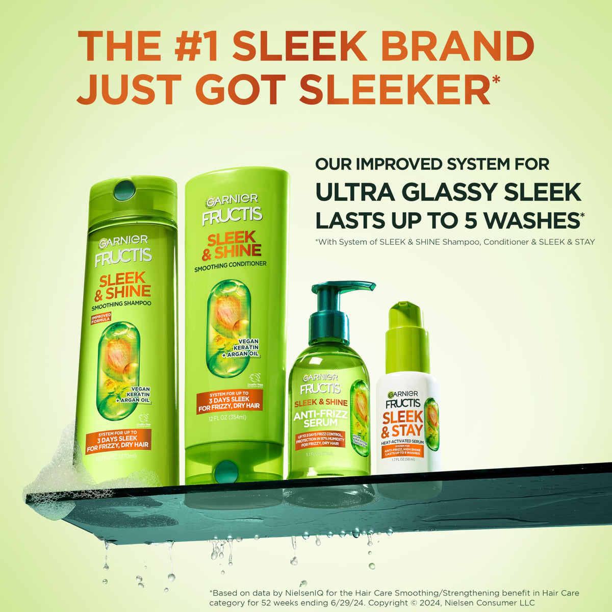 Garnier Sleek & Shine Conditioner bottle front view