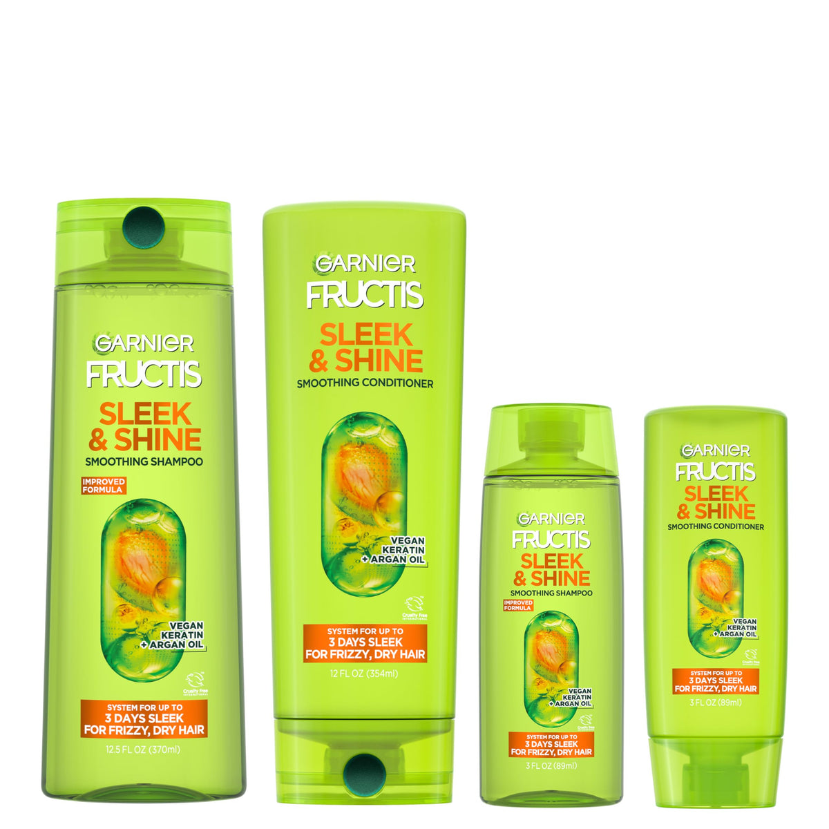 Garnier Sleek & Shine Shampoo 12.5 Fl Oz front view