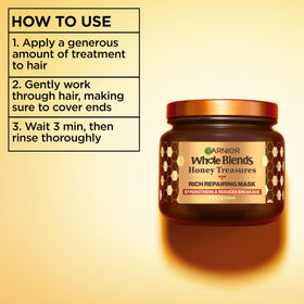 Garnier Whole Blends Honey Treasures set with honey and royal jelly