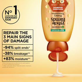 Garnier Whole Blends Honey Treasures Shampoo and Conditioner set packaging