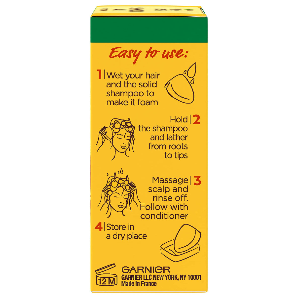 Garnier Whole Blends Restoring Shampoo Bar with recyclable packaging