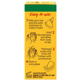 Garnier Whole Blends Restoring Shampoo Bar with recyclable packaging