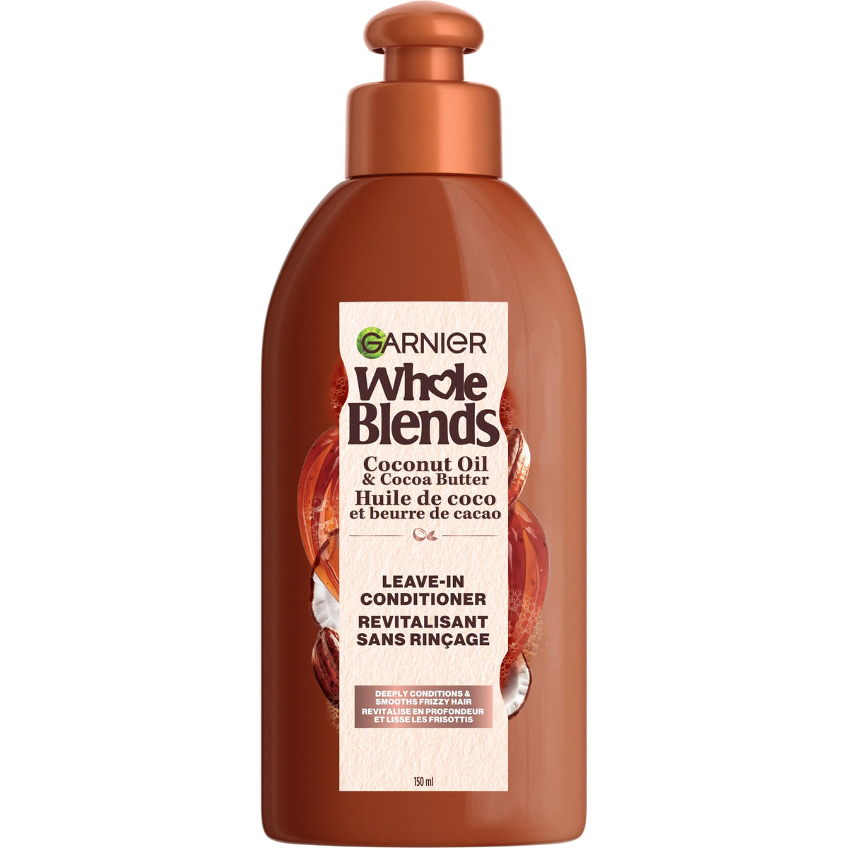 Garnier Whole Blends Smoothing Leave-In Conditioner front view 170g