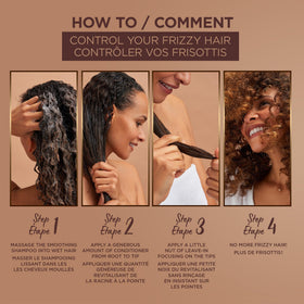 Garnier Whole Blends Smoothing Leave-In Conditioner packaging with natural ingredients