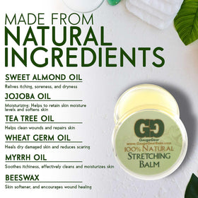 Gauge Gear Ear Stretching Balm 10ml jar with lid open