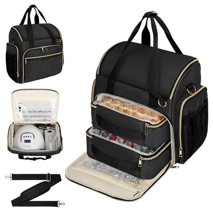 GDNasist Extra Large Nail Polish Organizer Case front view
