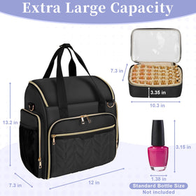 GDNasist nail polish organizer with clear zipper pocket