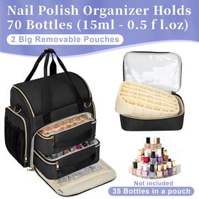 GDNasist nail polish organizer with shoulder strap