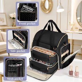 GDNasist nail polish organizer with various nail tools
